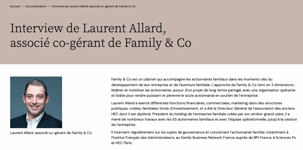 interview laurent allard family co france invest