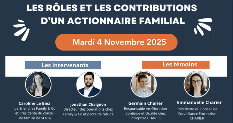 Les rôles et les contributions d'un actionnaire familial