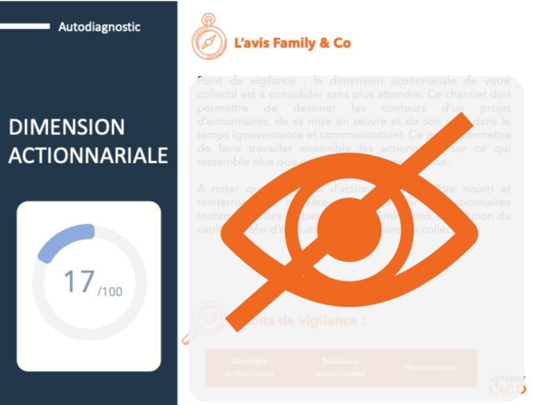 Outil gratuit - testez vos enjeux entreprises familiales - dimension actionnariale